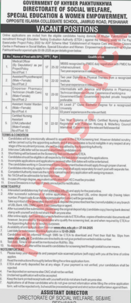 Social Welfare KPK Jobs